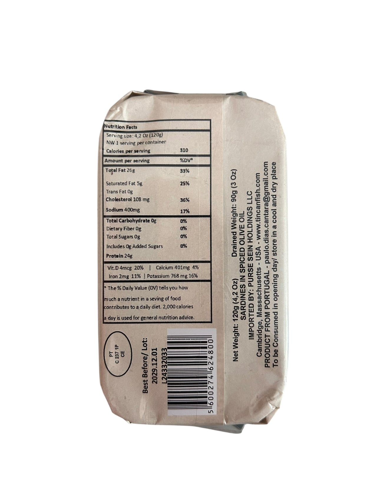 Cantara Brand Spiced Sardines in Olive Oil - 6 Pack
