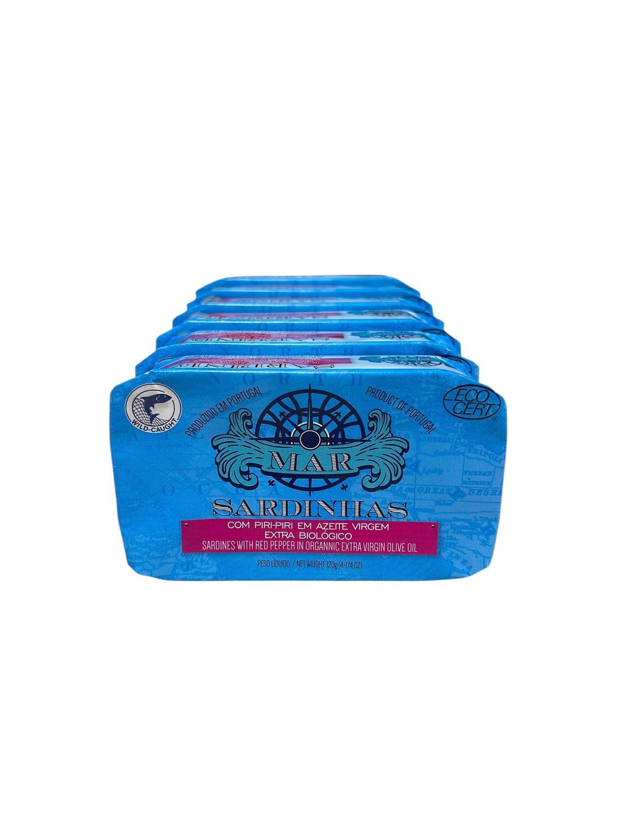 MAR Brand Sardines with Piri-Piri in Organic EVOO - 6 Pack - TinCanFish