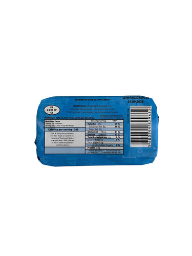 MAR Brand Sardines in Olive Oil with Lemon - 6 Pack - TinCanFish