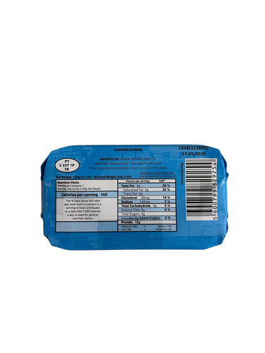 MAR Brand Sardines in Brine - 6 Pack - TinCanFish