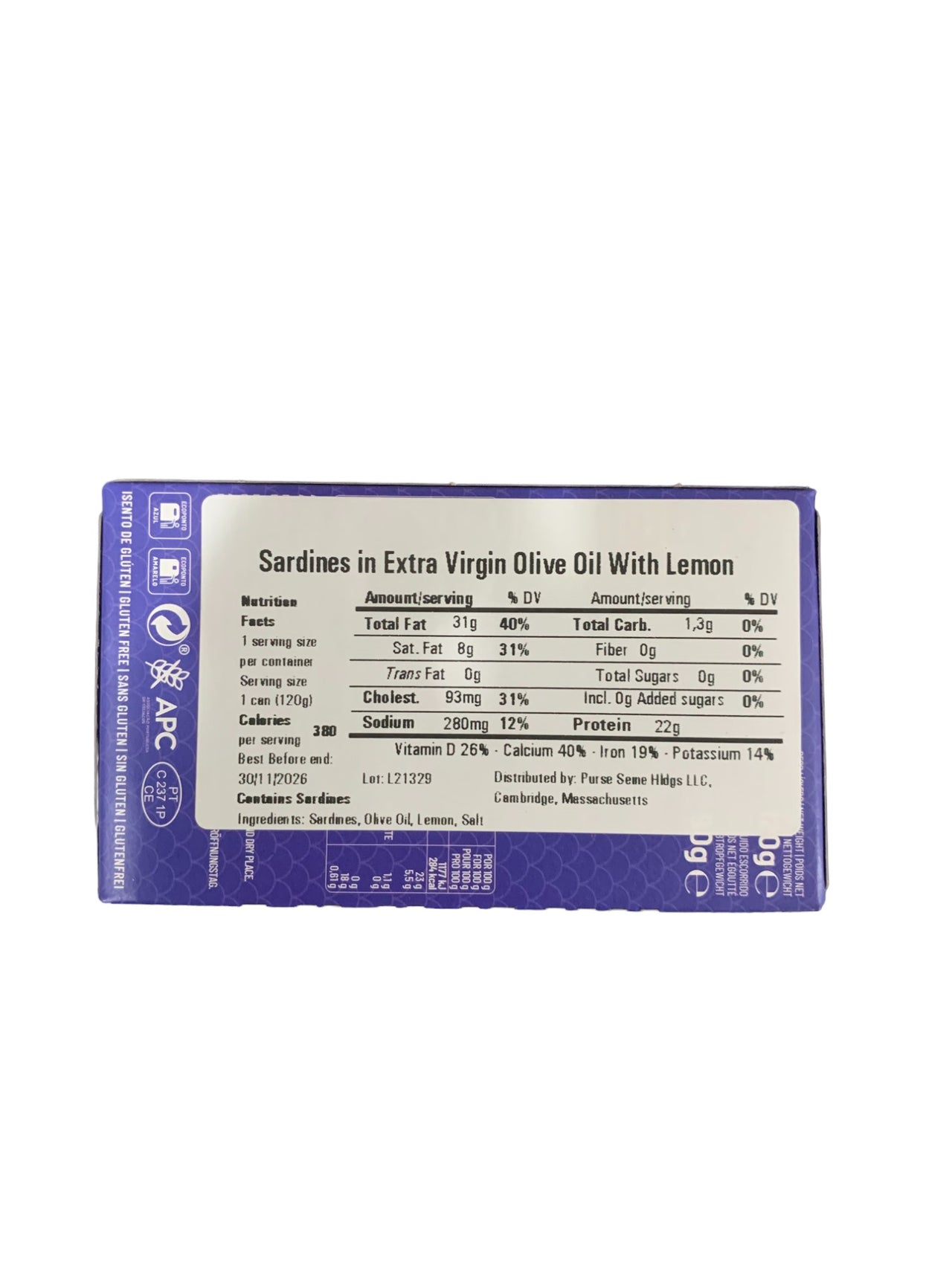 Manná Sardines in Extra Virgin Olive Oil with Lemon - 6 Pack - TinCanFish