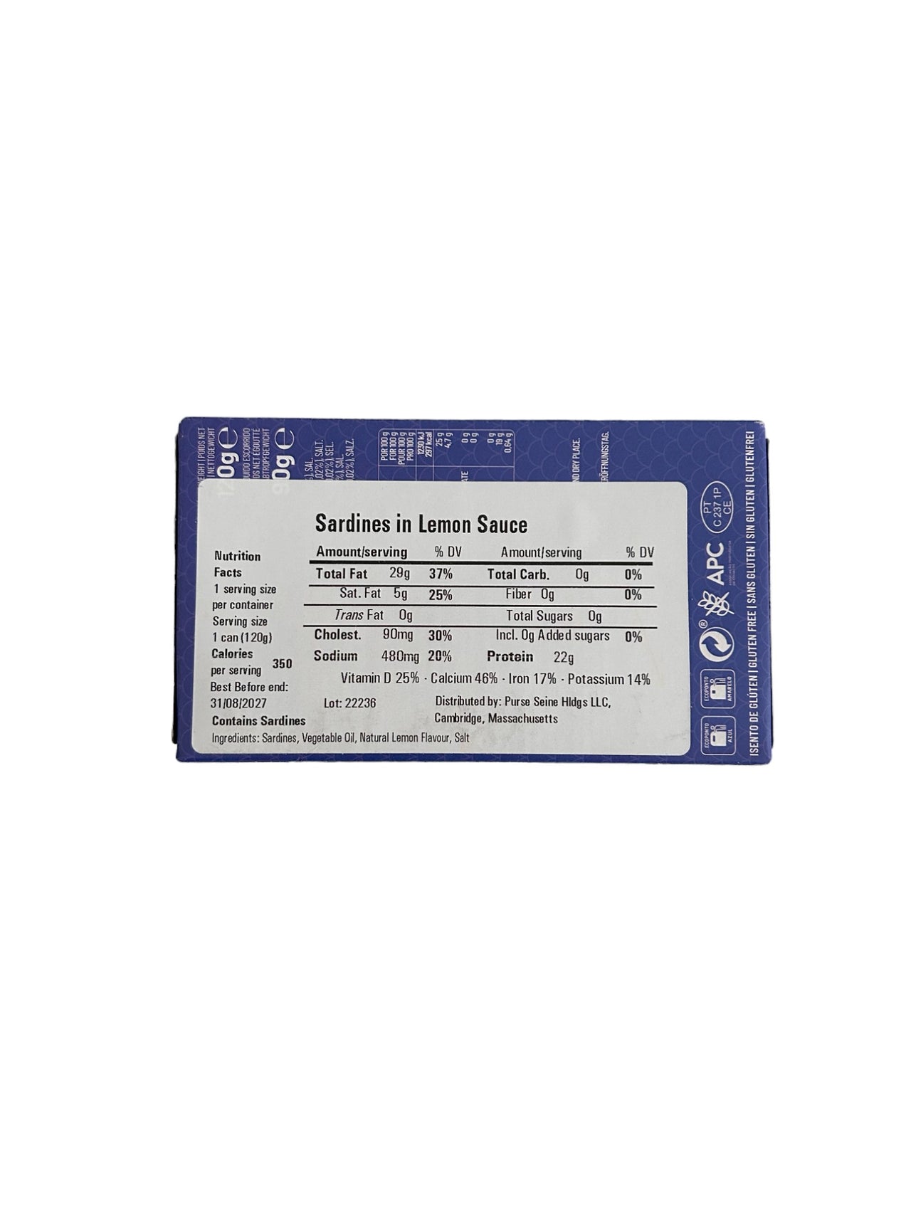 Manna sardines in lemon sauce nutrition facts