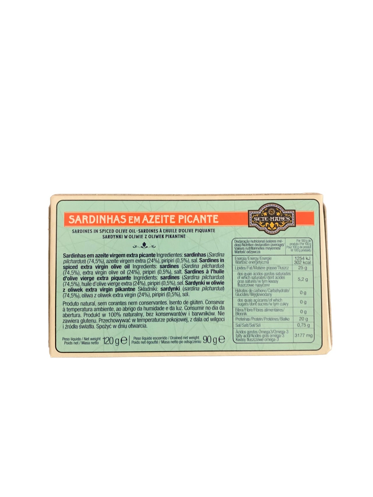 Sete Mares Sardines in Spiced Extra Virgin Olive Oil - 6 Pack - TinCanFish