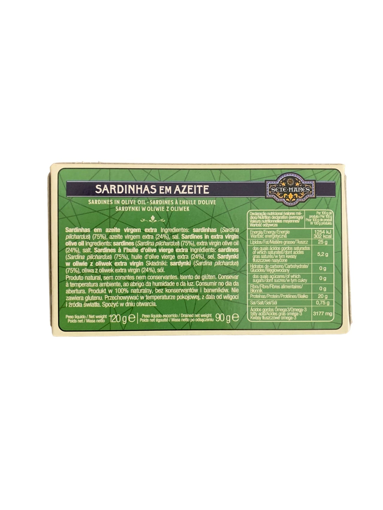 Sete Mares Sardines in Extra Virgin Olive Oil - 6 Pack - TinCanFish