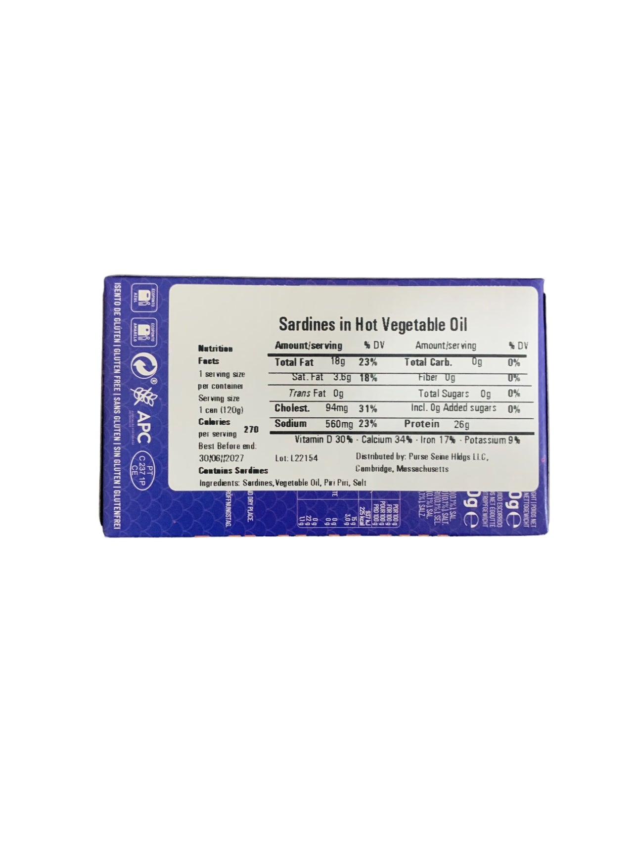 Manná Sardines in Hot Vegetable Oil - 6 Pack - TinCanFish