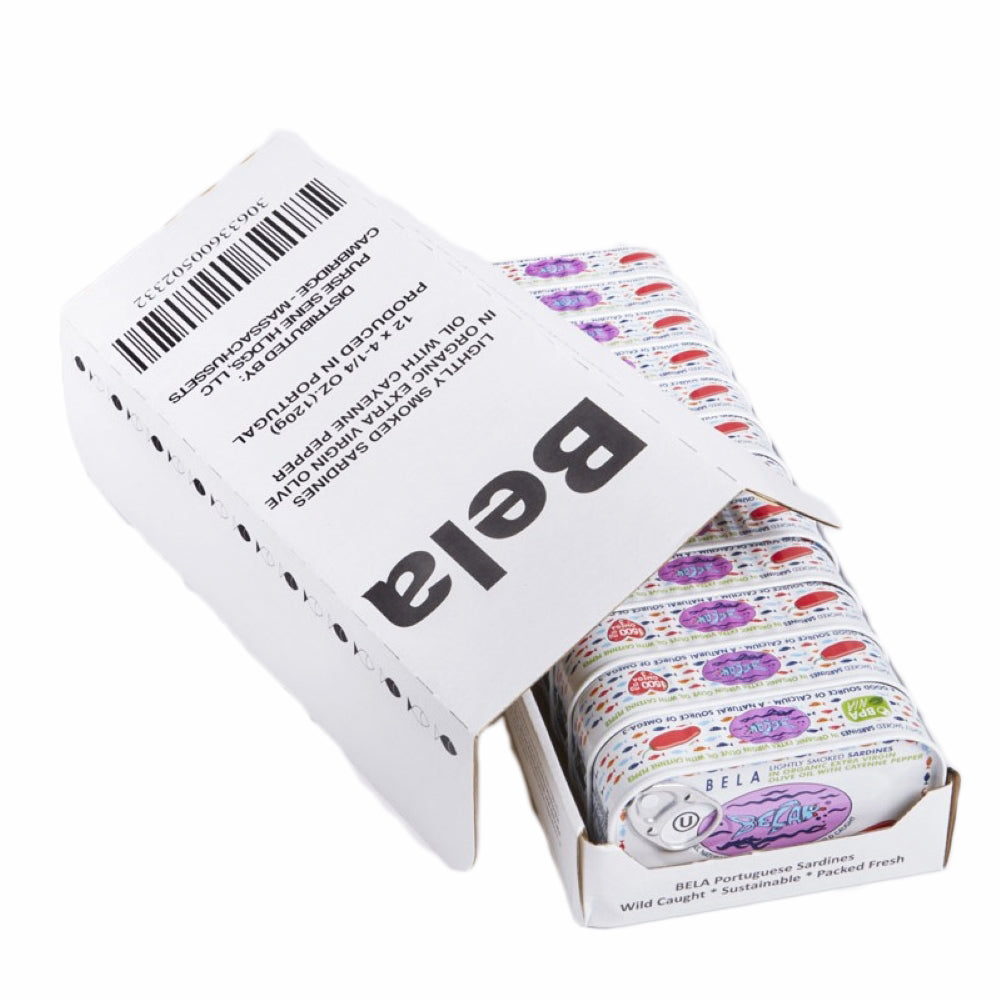 Bela Lightly Smoked Sardines in Organic Extra Virgin Olive Oil - 12 Pack - TinCanFish