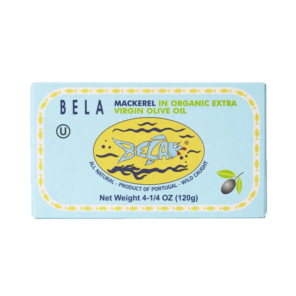 Bela Mackerel in Organic Extra Virgin Olive Oil - 12 Pack - TinCanFish