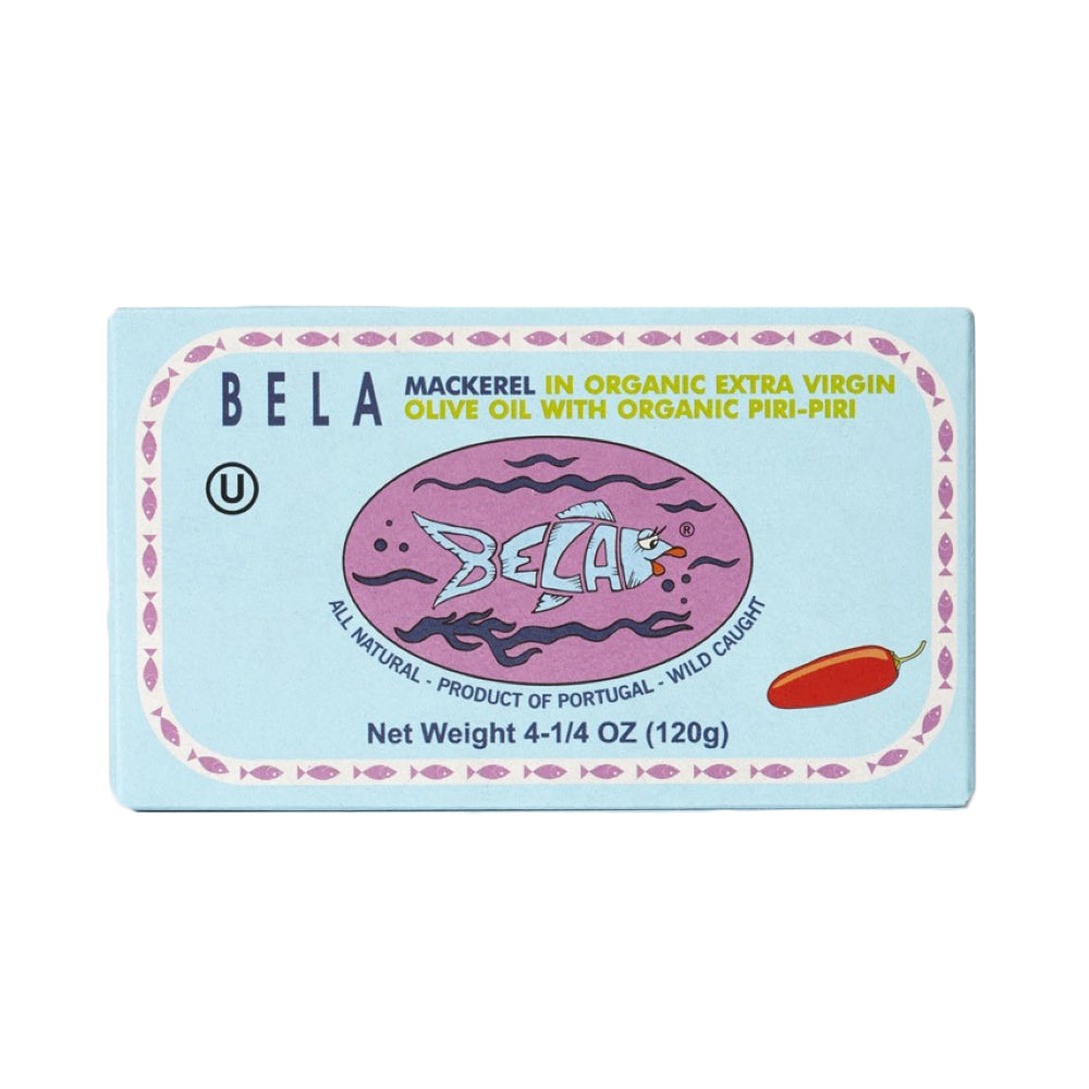 Bela Mackerel in Organic Extra Virgin Olive Oil - 12 Pack - TinCanFish