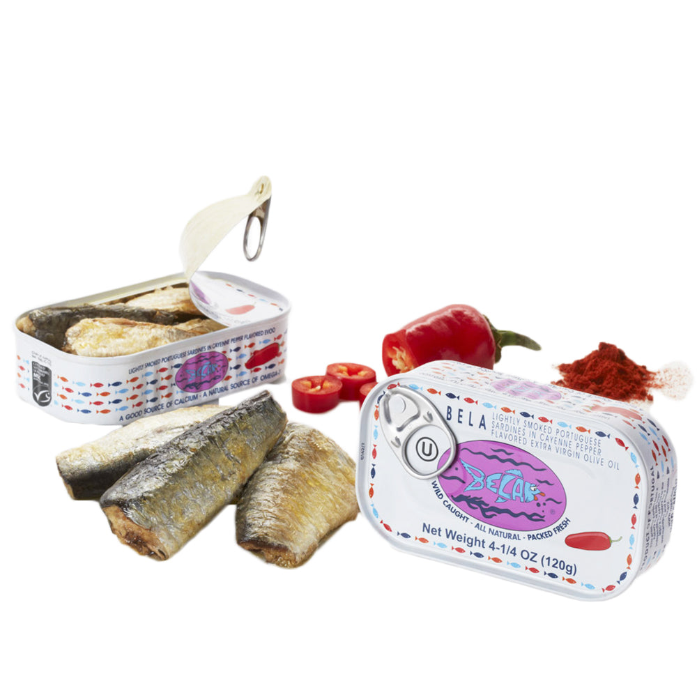 Bela Lightly Smoked Sardines in Organic Extra Virgin Olive Oil - 12 Pack - TinCanFish