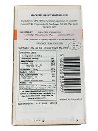Mestre Mackerel in Spicy Vegetable Oil - 6 Pack - TinCanFish