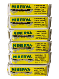 Thumbnail for Minerva Sardines in Spiced Olive Oil with Pickles - 6-pack - TinCanFish