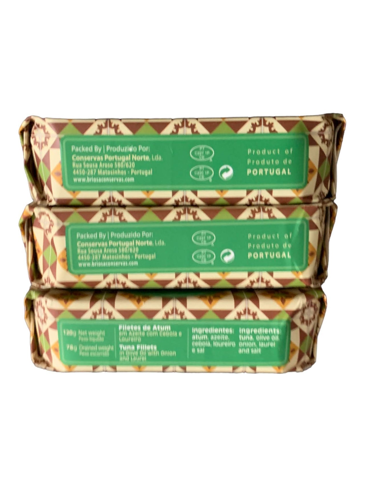 Briosa Gourmet Tuna Fillets in Olive Oil with Onion and Laurel - 3 Pack - TinCanFish