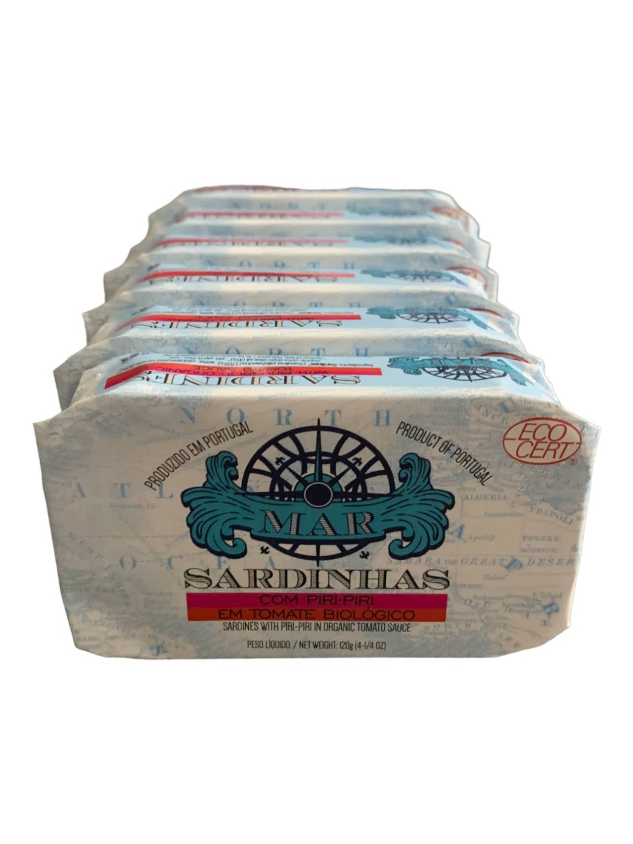 MAR Brand Sardines with Piri-Piri in Organic Tomato Sauce - 6 Pack - TinCanFish