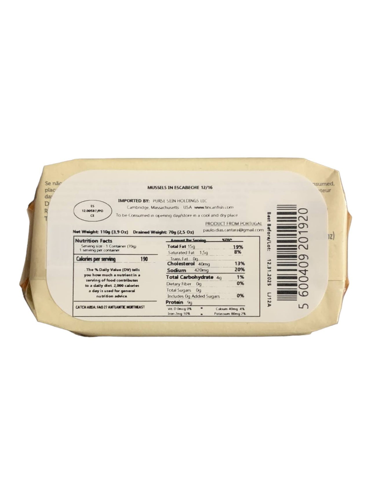 Cantara Brand Mussels in Escabeche - 6 Pack - TinCanFish