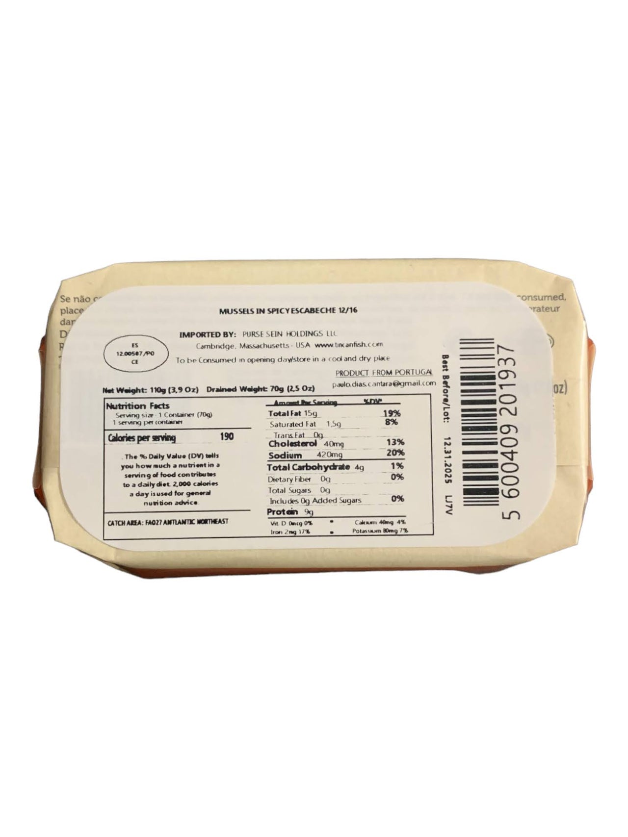 Cantara Brand Mussels in Spicy Escabeche - 6 Pack - TinCanFish