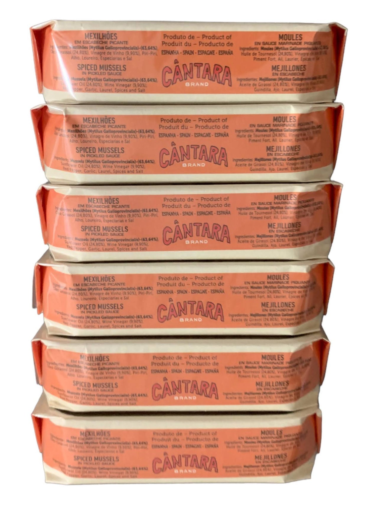 Cantara Brand Mussels in Spicy Escabeche - 6 Pack - TinCanFish