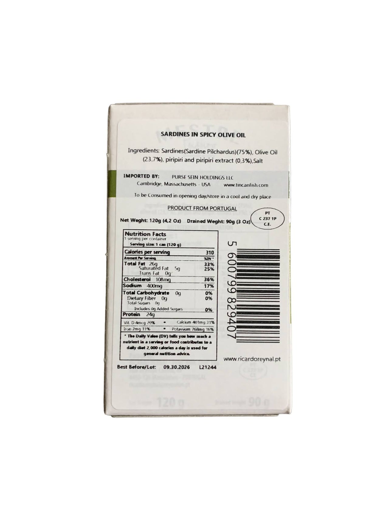 Mestre Sardines in Spicy Olive Oil - 6 Pack - TinCanFish