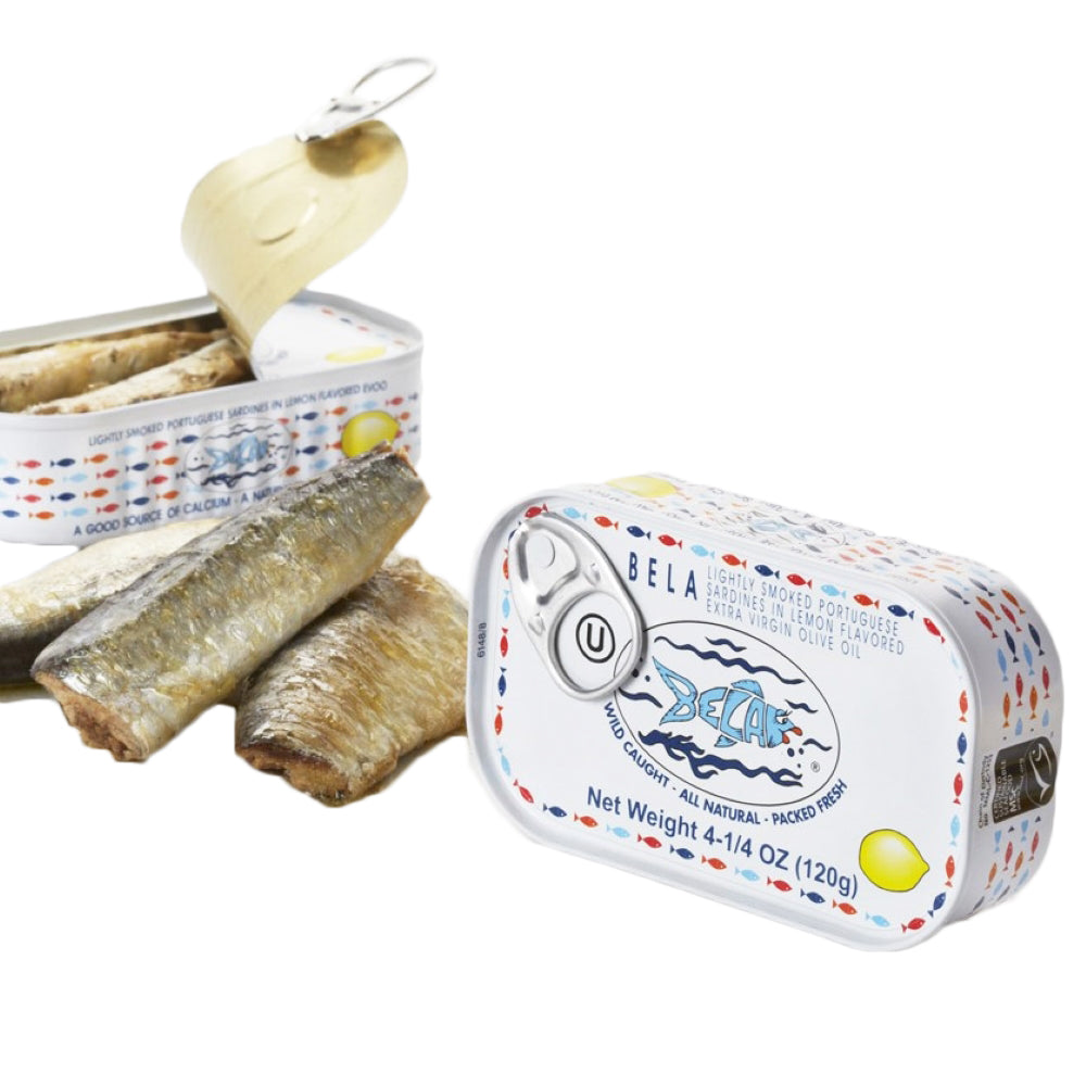 Bela Lightly Smoked Sardines in Organic Extra Virgin Olive Oil - 12 Pack - TinCanFish