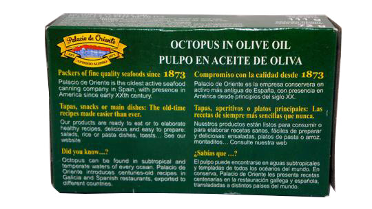 Palacio de Oriente Octopus in Olive Oil - 6 Pack - TinCanFish