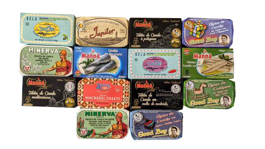 Portuguese Tinned Mackerel(Cavala) Assorted Variety 6-Pak - TinCanFish