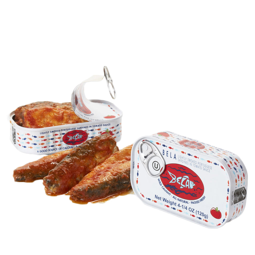 Bela Lightly Smoked Sardines in Organic Extra Virgin Olive Oil - 12 Pack - TinCanFish