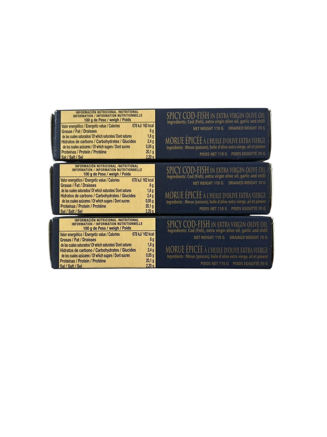 Mariscadora Select Spicy Codfish in Extra Virgin Olive Oil - 3-Pack