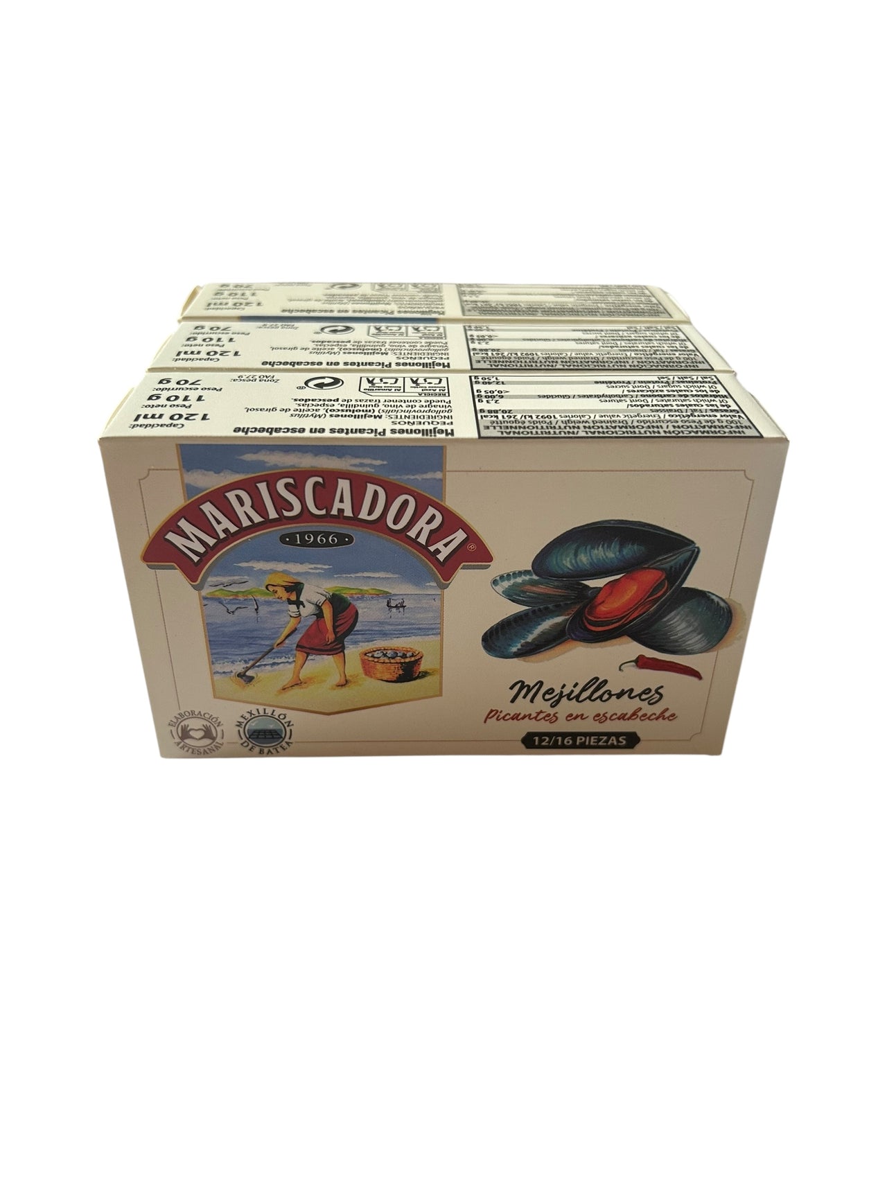 Mariscadora Mussels in Hot Pickled Sauce - 3-Pack
