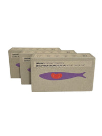 Maria Organic Sardines in Organic Tomatoes with Organic EVOO - 3-Pack