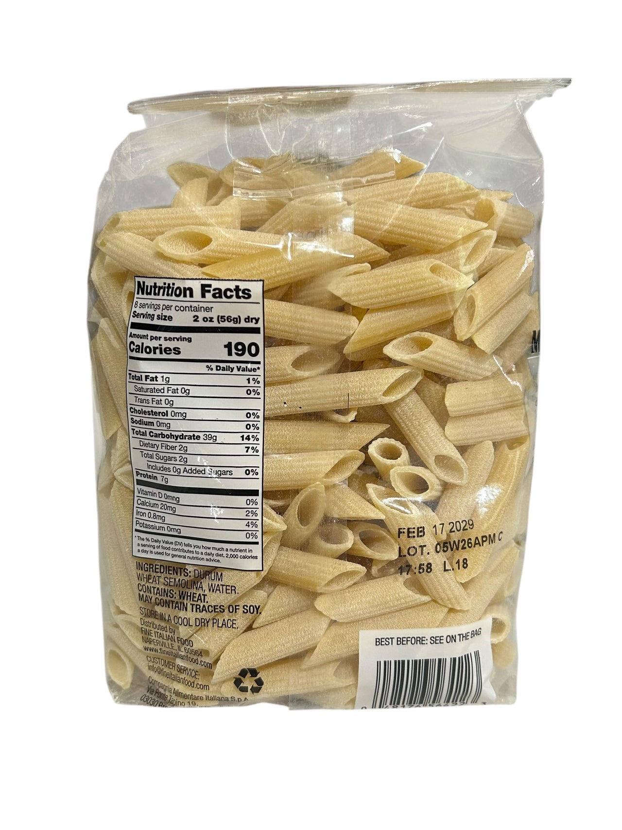 Fratelli Mantova Italian Penne Rigate - 16 Oz.