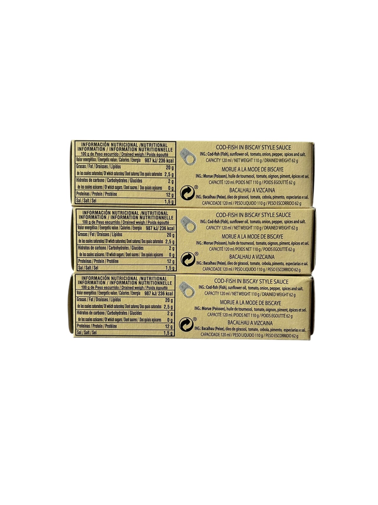 Mariscadora Codfish in Biscay Style Sauce - 3-Pack