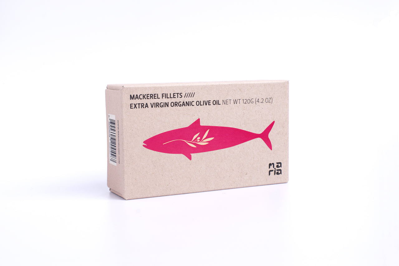 Maria Organic Portugal Mackerel Fillets in Organic EVOO with Piri-Piri- 3 Pack