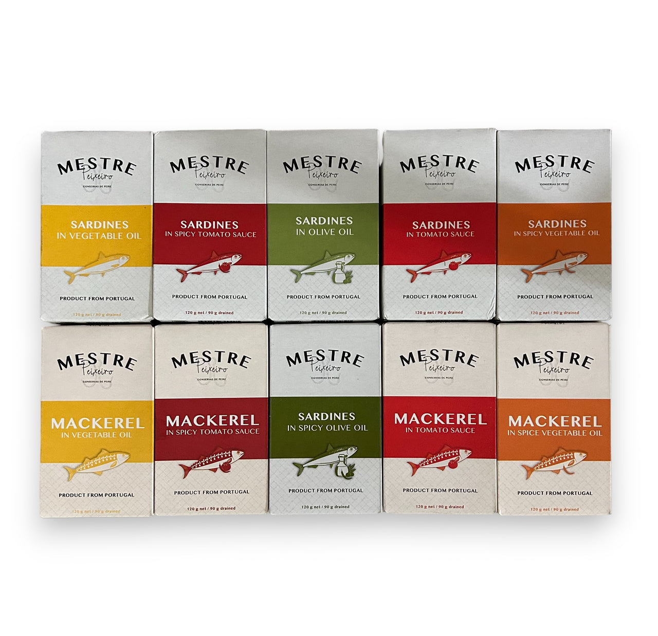 Mestre Sardines and Mackerel Variety Pack - 10 Pack