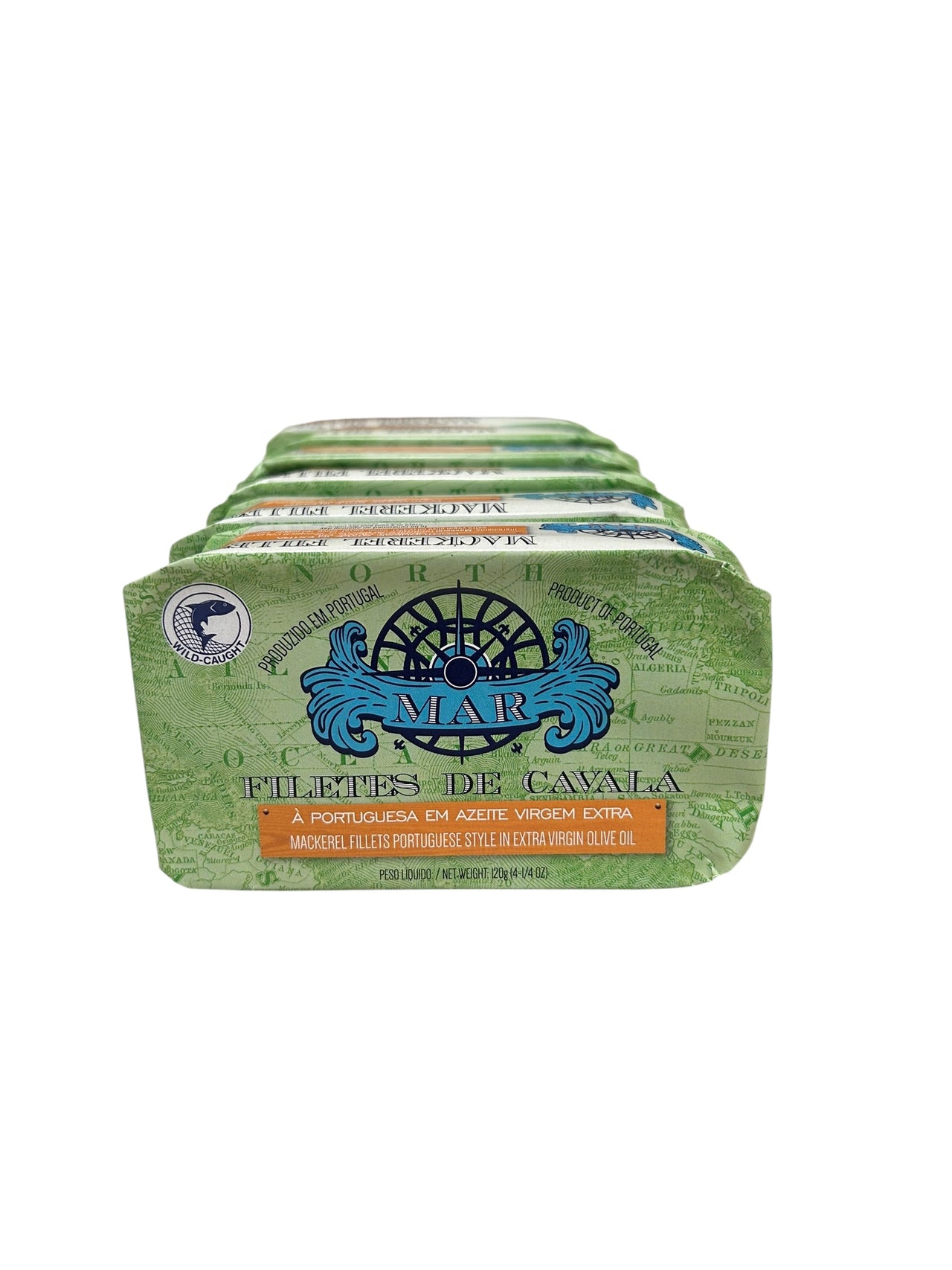 MAR Brand Mackerel Fillets Porguese Style in Organic EVOO - 6 Pack