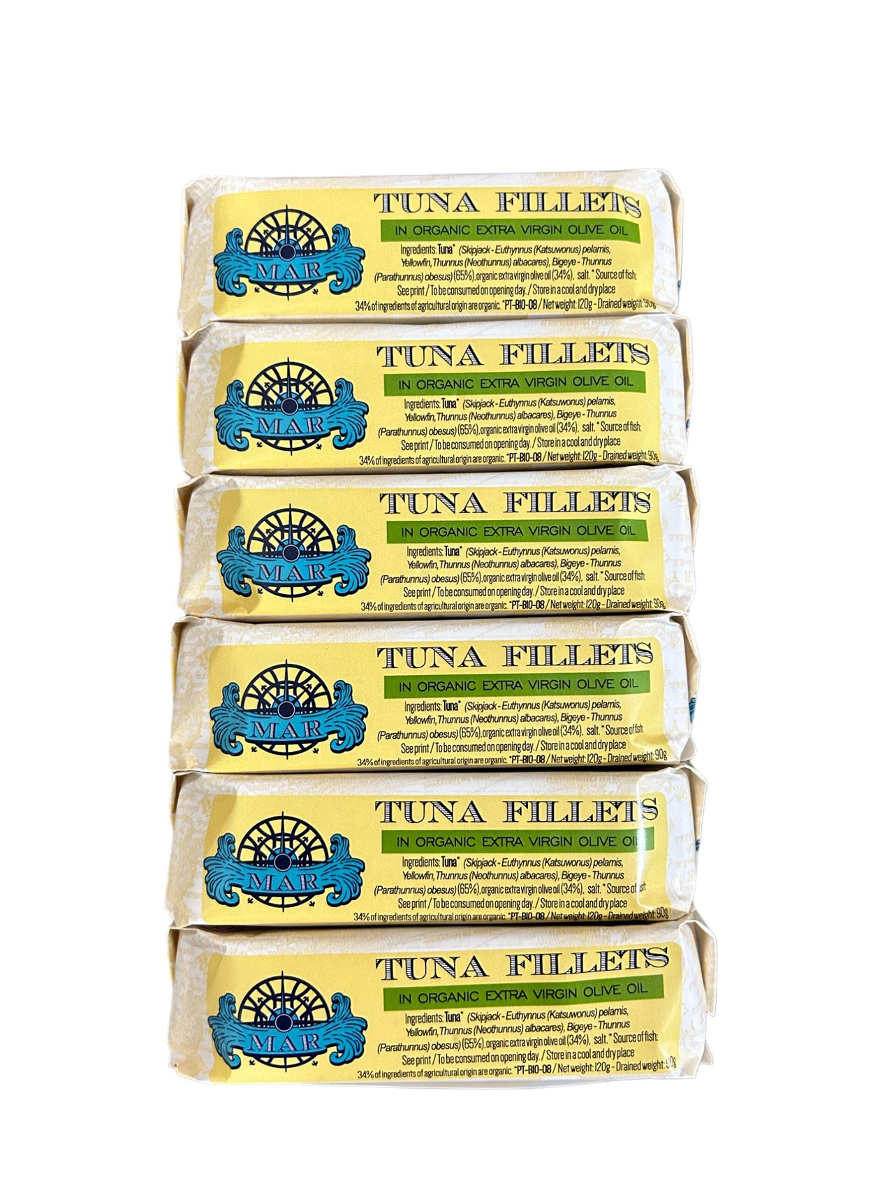 Mar Brand Tuna Fillets in Organic EVOO - 6 Pack