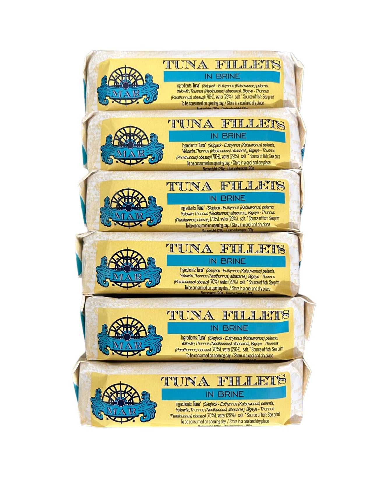 MAR Brand Tuna Fillets in Brine - 6 Pack