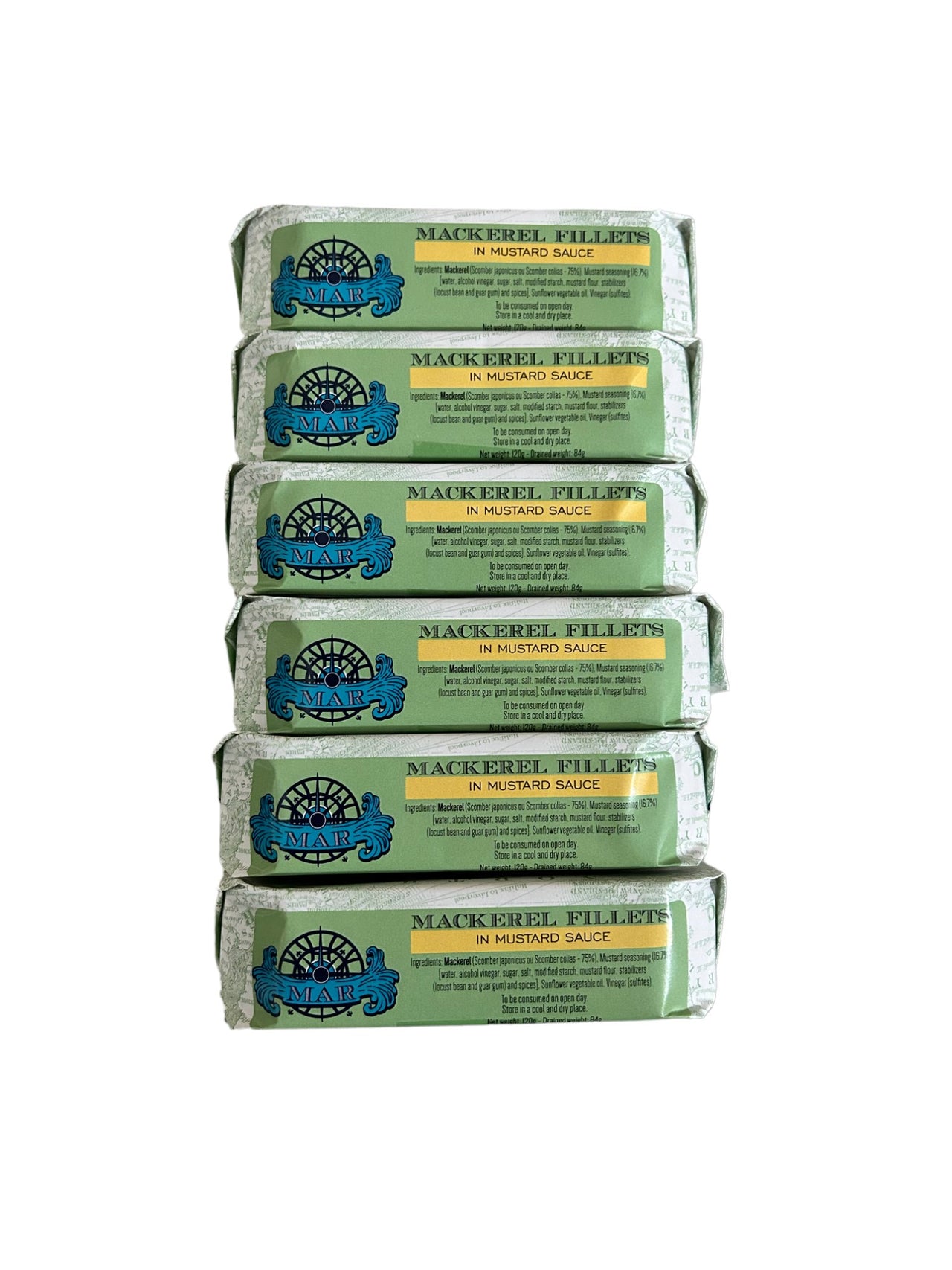 MAR Brand Mackerel Fillets in Mustard Sauce - 6 Pack