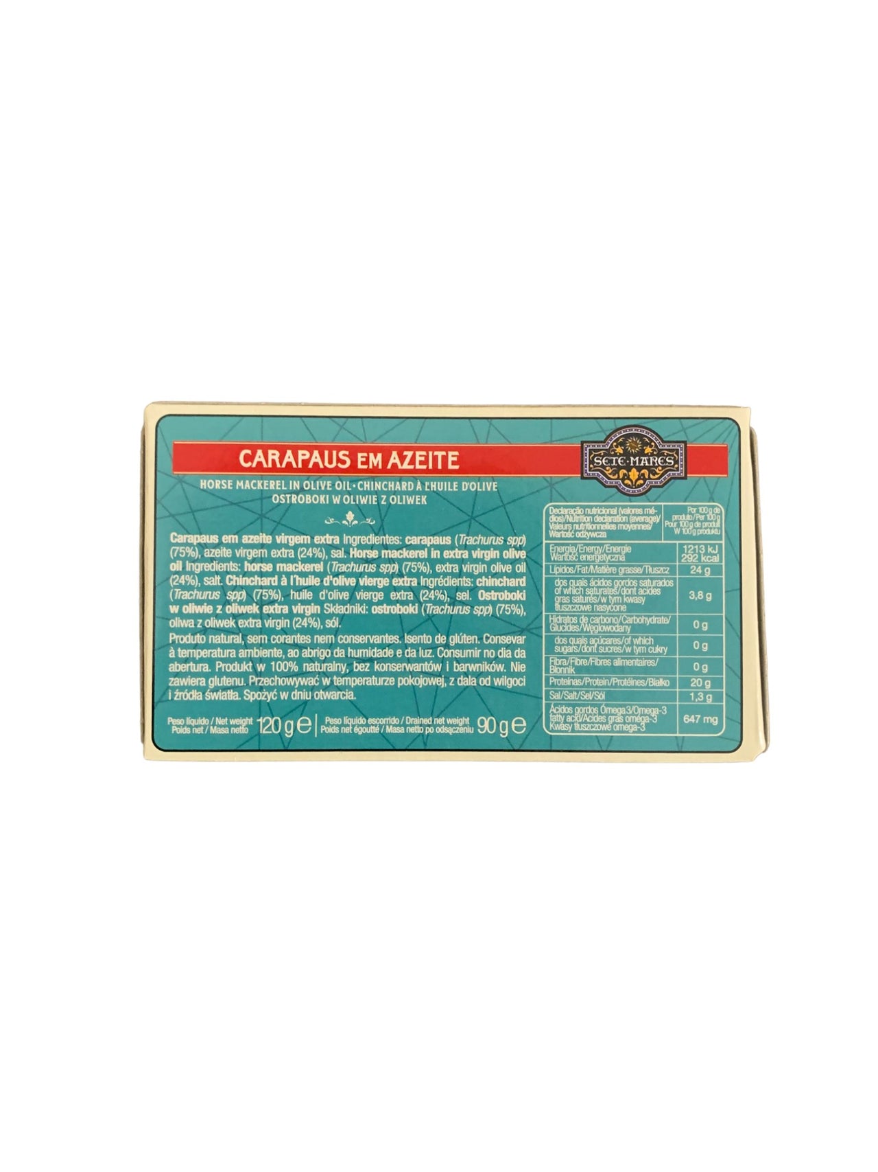 Sete Mares Horse Mackerel in Extra Virgin Olive Oil - 6 Pack - TinCanFish