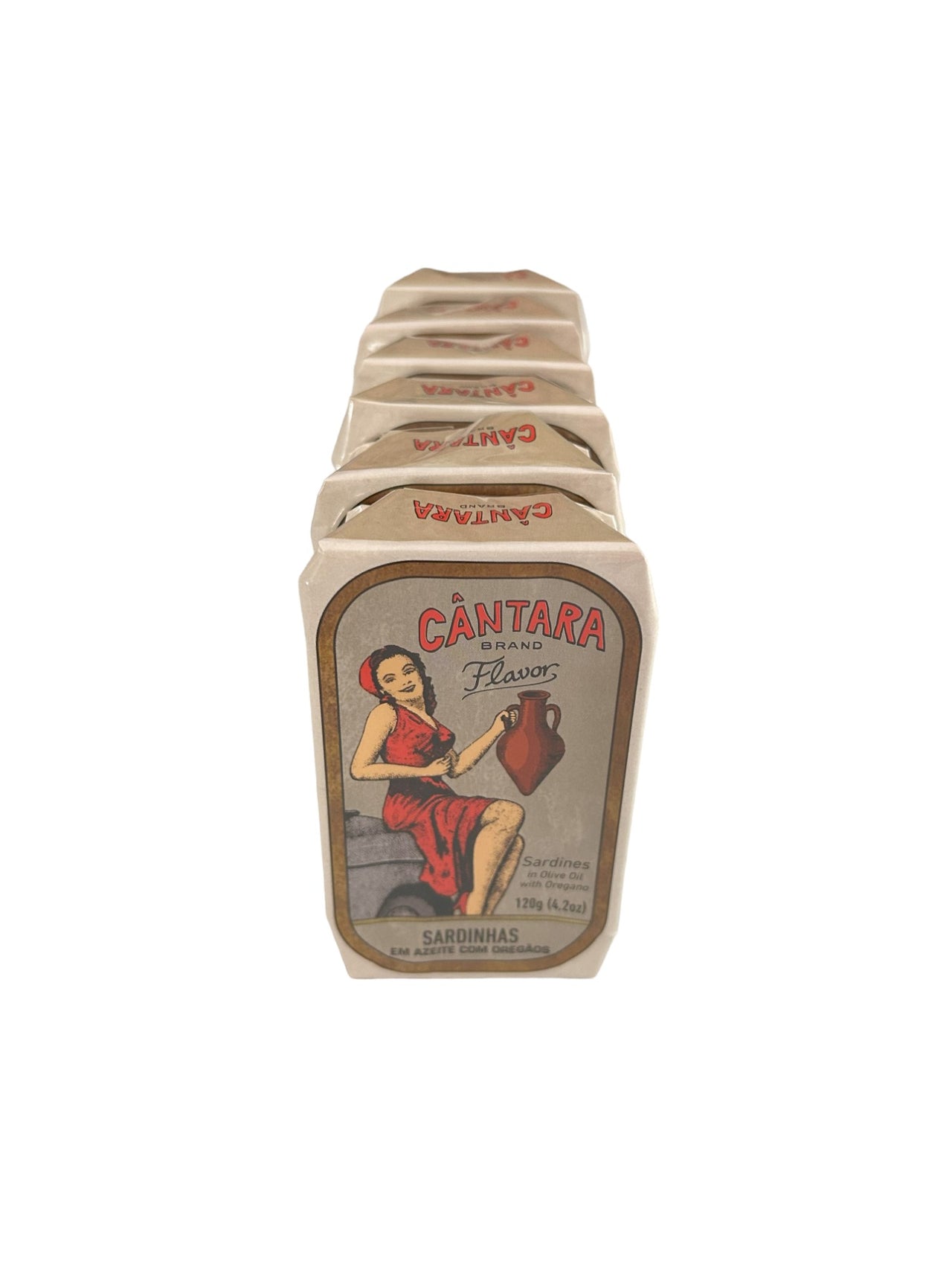 Cantara Brand Sardines in Olive Oil with Oregano - 6 Pack