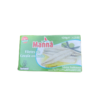 Thumbnail for MANNÁ Mackerel Fillets in Olive Oil - TinCanFish