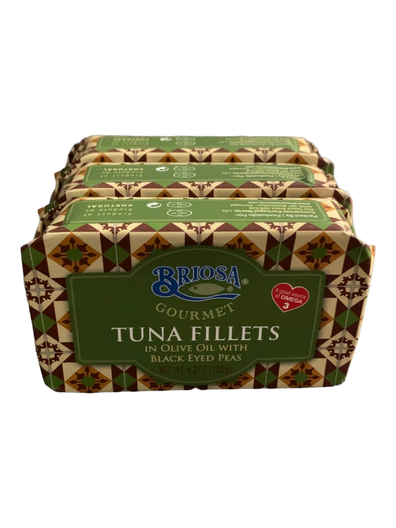Briosa Gourmet Tuna Fillets in Olive Oil with Black Eyed Peas - 3 Pack