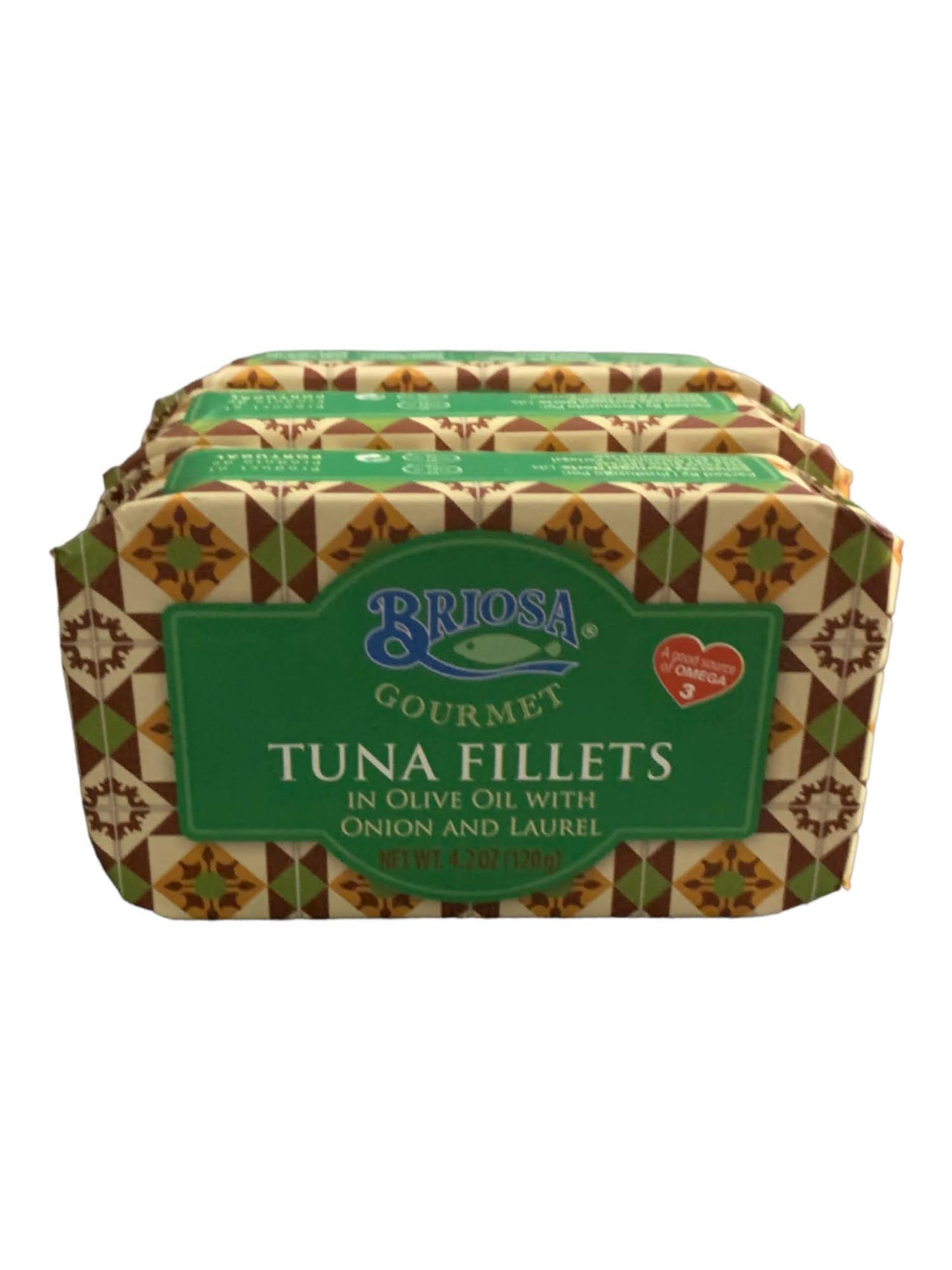 Briosa Gourmet Tuna Fillets in Olive Oil with Onion and Laurel - 3 Pack - TinCanFish
