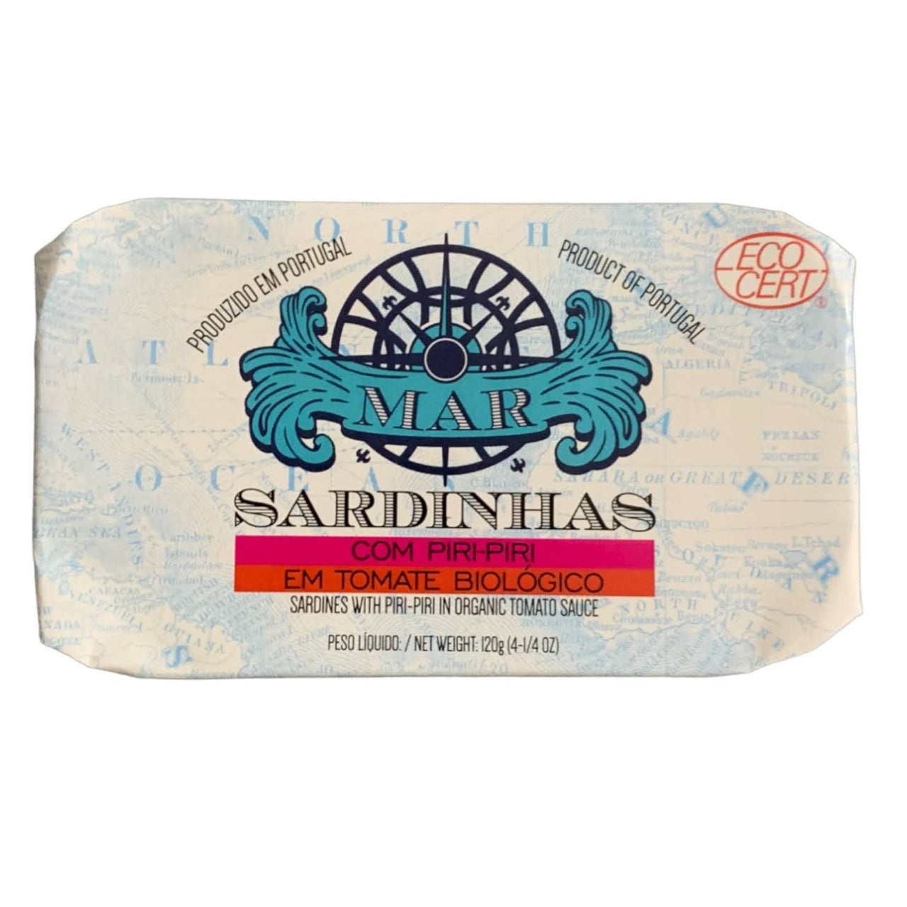 MAR Brand Sardines with Piri-Piri in Organic Tomato Sauce - 6 Pack - TinCanFish
