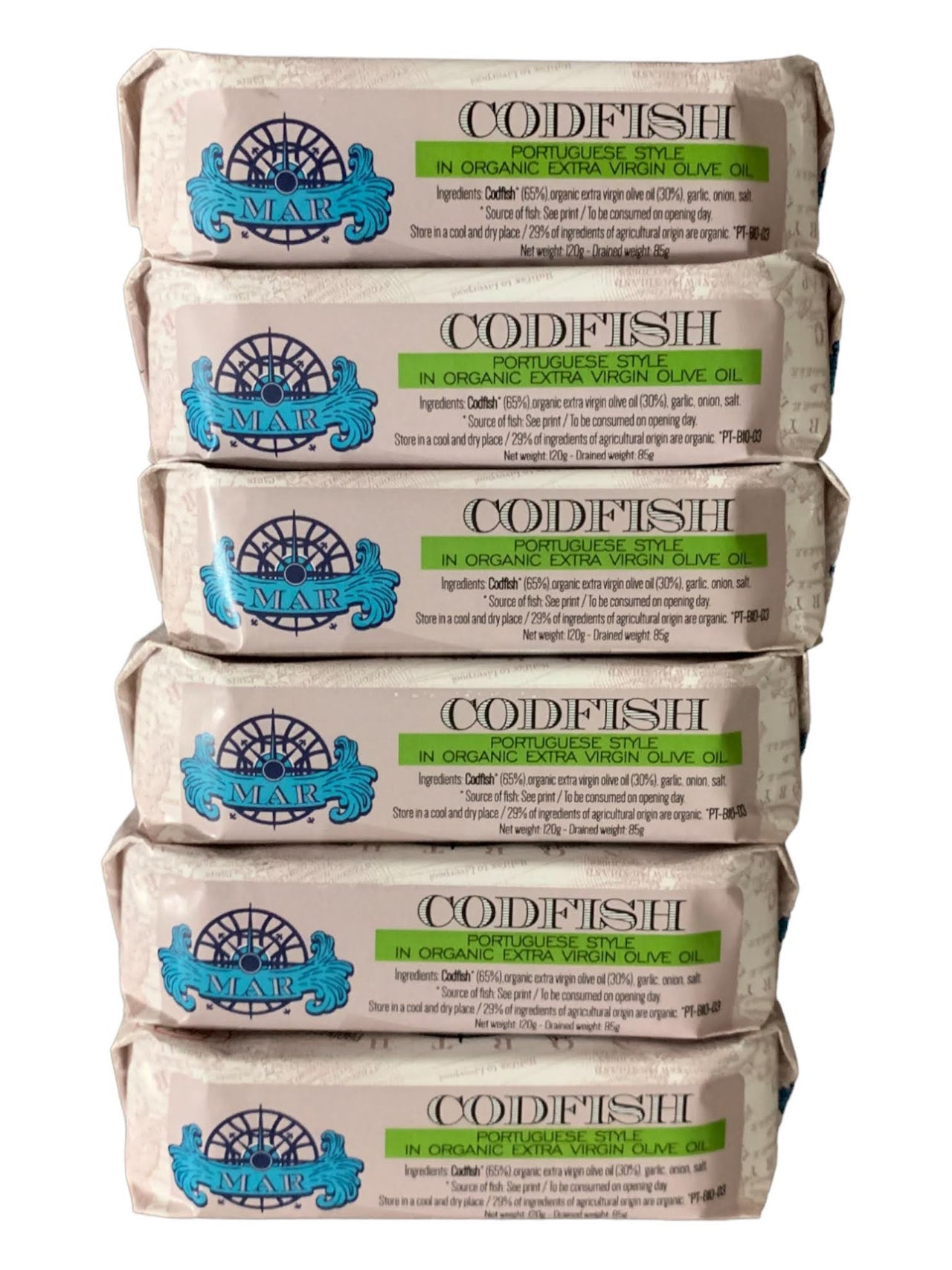 MAR Brand Codfish in Organic EVOO in Portuguese Style  - 6 Pack - TinCanFish