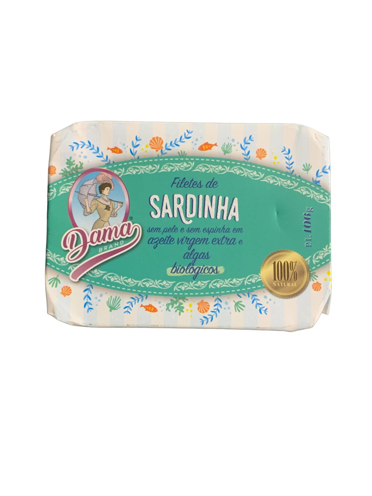 Dama Brand Sardine Fillets Skinless and Boneless in Organic EVOO and Seaweeds - 3 Pack - TinCanFish