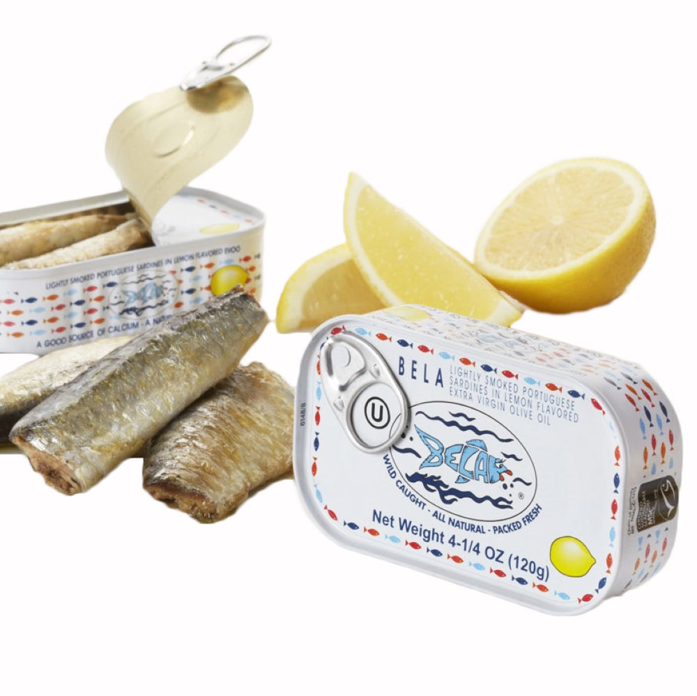 Bela Lightly Smoked Sardines in Organic Extra Virgin Olive Oil - 12 Pack - TinCanFish